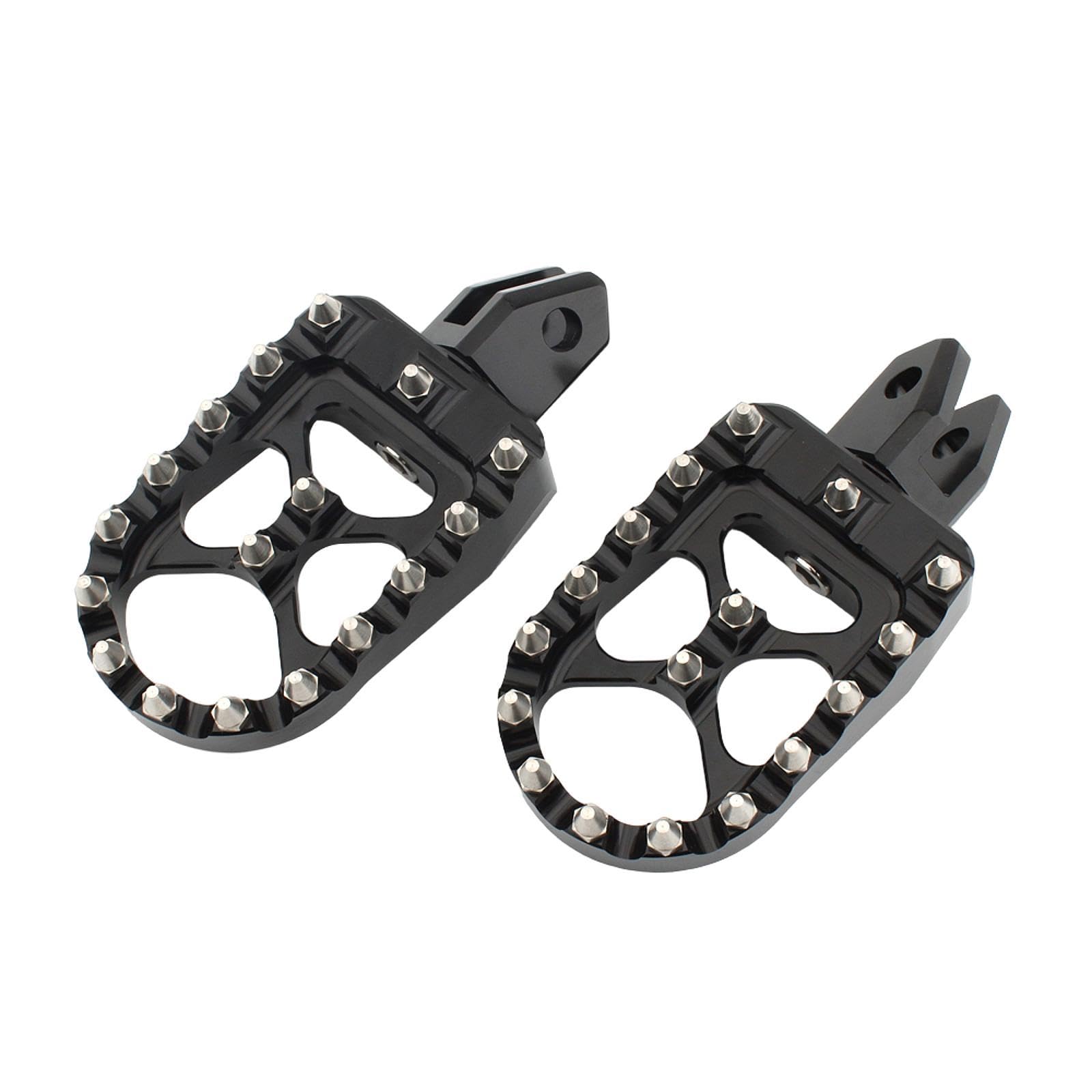 Amagogo 2x Motorradfußstifte, Fußpedale Wide Footrasts Footstütze für TDM 850/900 01-09, Schwarze Rückseite von Amagogo