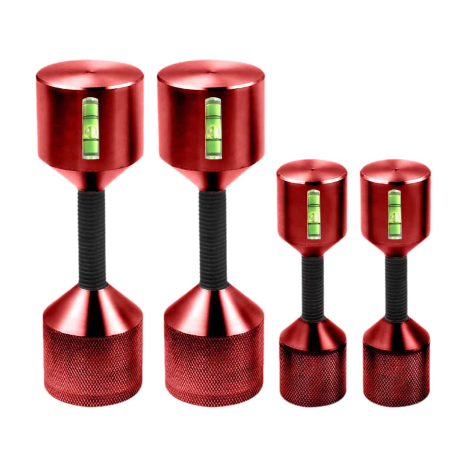 Amagogo 4 Teiliges 2 Loch Flansch Aligner Aluminium Ausrichtungsstift Set, Multifunktionale, Professionelle Positionierungsstifte, Eloxierte Ausrichtungsstift, Rot von Amagogo