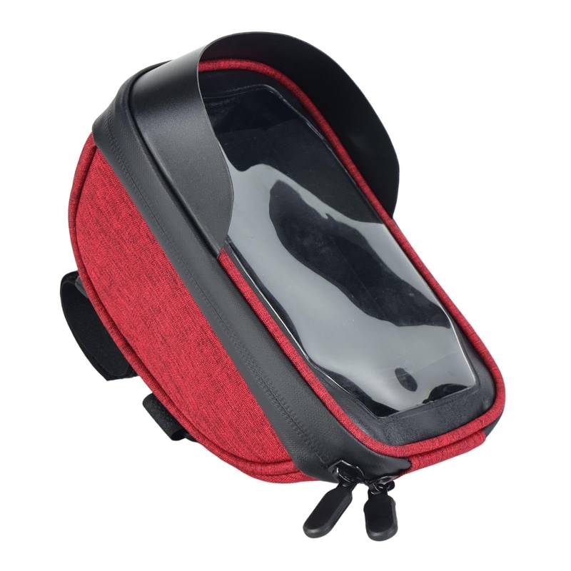 Amagogo Bike Front Frame Phone Bag Aufbewahrungstasche, Sonnenvisordesign, tragbares Fahrradzubehör, Leichte, Haltbarkeit -Tasche, Rot von Amagogo