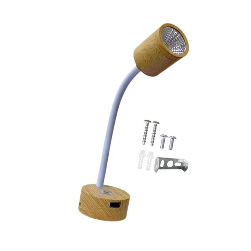 Amagogo LED Leselicht Leselampe Memory Funktion 12-24V Wandlampe Innenbeleuchtung für Yacht Bett Anhänger LKW, Lang Weiß von Amagogo