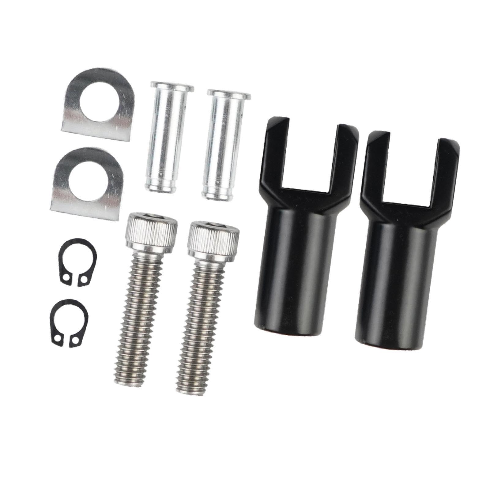 Amagogo Passagierfußtast-Support-Kit, Motorrad Teil Footrap Mounts Clevis für 2000-2017, Schwarz von Amagogo