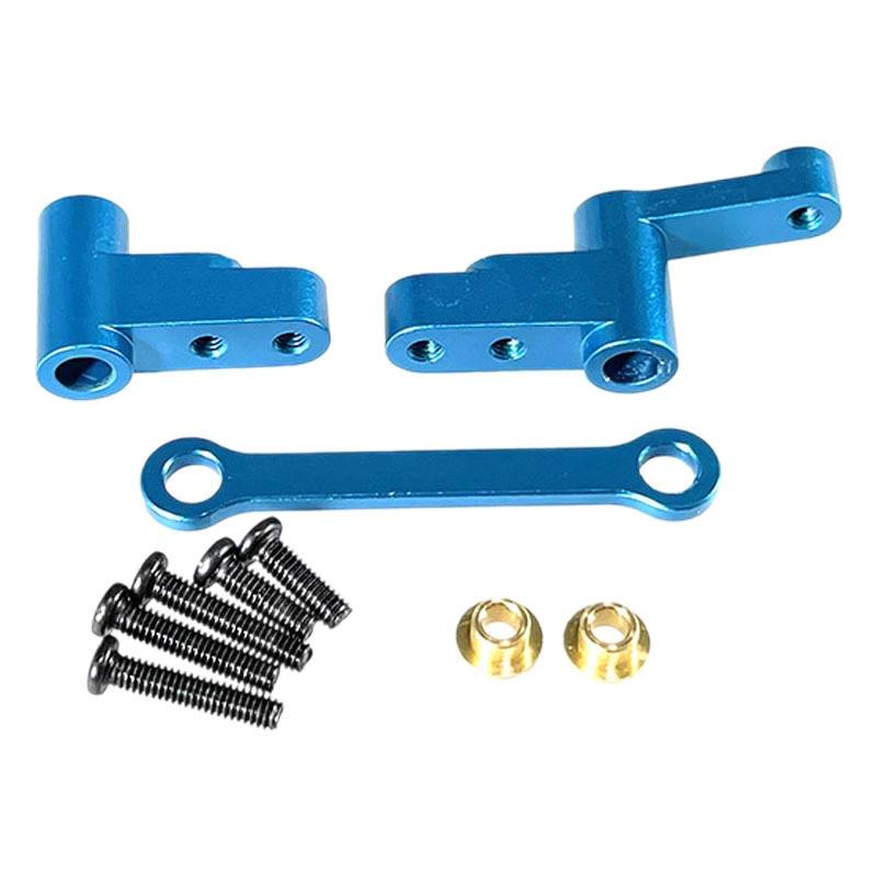 Amagogo RC-Auto-Lenksatz, Ersatz, vielseitiges tragbares Lenkgetriebe-Set, Metallteile für 1/14 14301 14302 RC-Auto, Blau von Amagogo