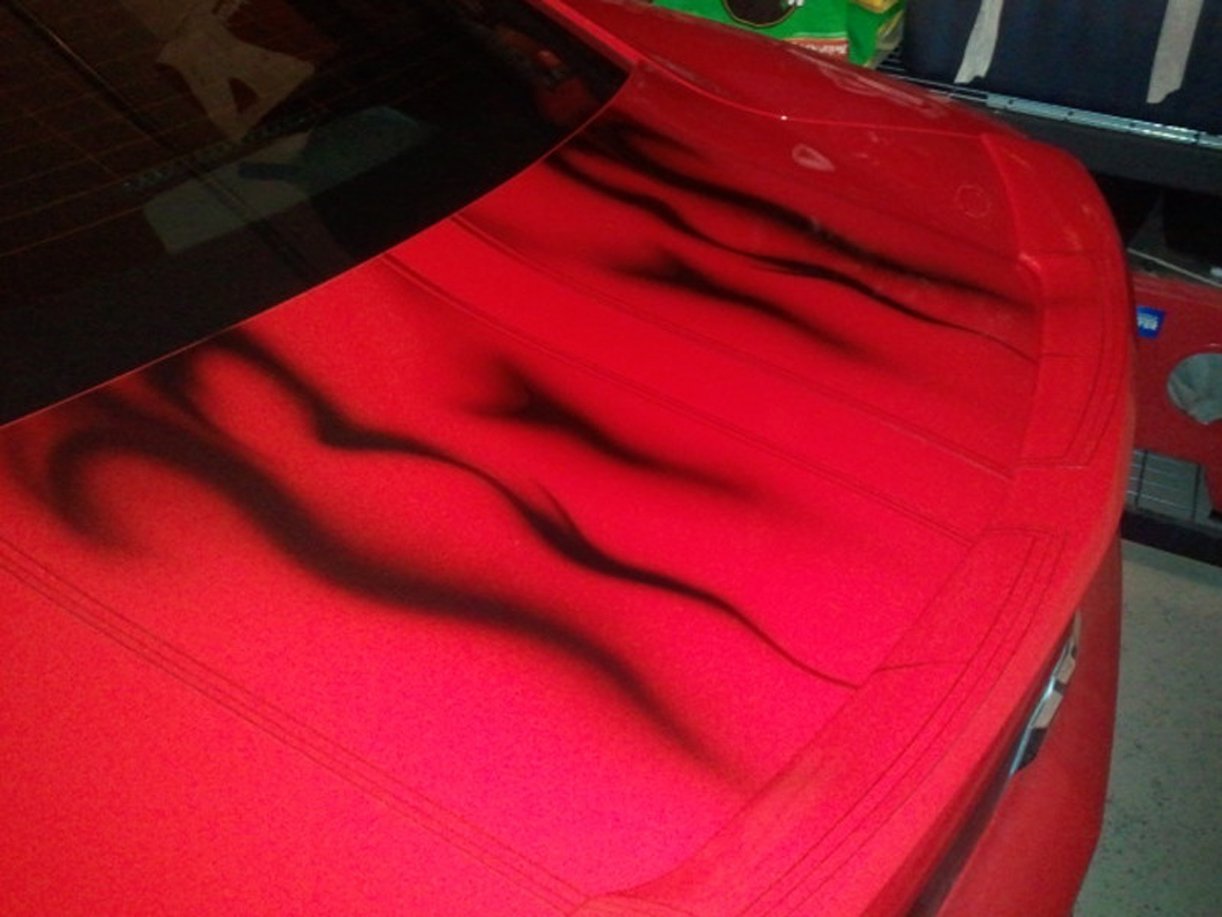 American Car Craft 102050 Hood Graphic (Airbrushed Gradient Flame Rally Stripe) von American Car Craft