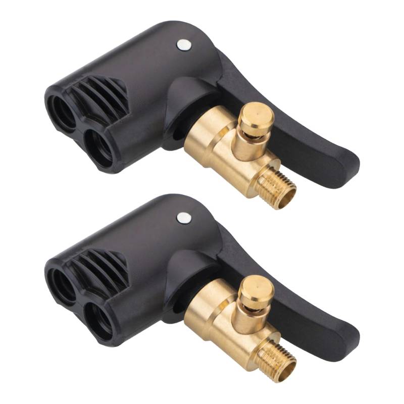 Amissz 2 Stück Auto Reifen Air Chuck, Autoventil Hebelstecker, Adapter Französisches Ventil Adapter Luftpumpe Clip, Autoventil Adapter für Auto Fahrrad Motorrad von Amissz