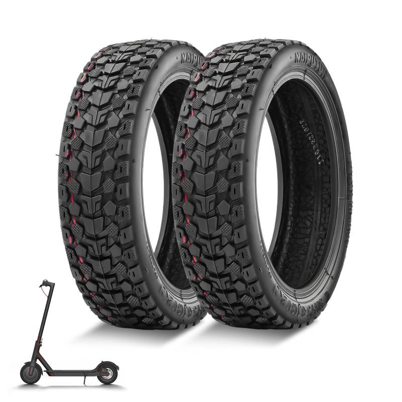 Amitor E Scooter Reifen 8 1/2 x2 Tubeless für Xiaomi 1S Pro 2 M365 Pro Elektro Scooter, 50/75-6.1 Reifen Tubeless mit Verschleißfest und Rutschsicher, E Roller Vakuum Reifen 8,5 Zoll von Amitor