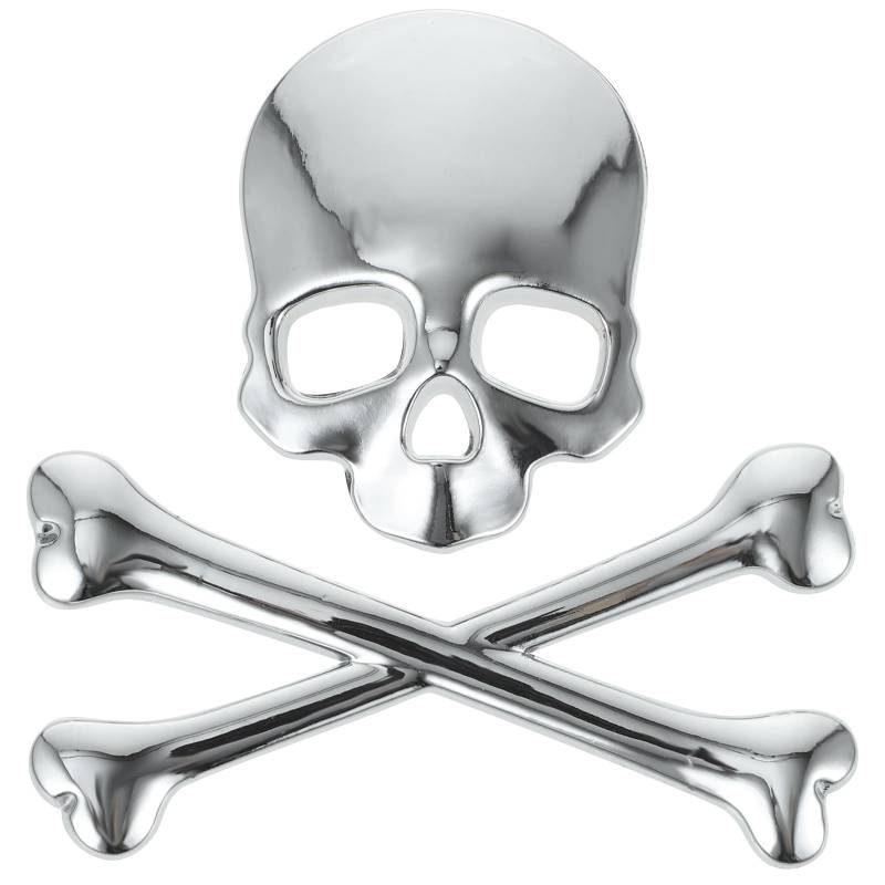 Pirate Aufkleber Skeleton Car Sticker Skelett-emblem Halloween-auto-aufkleber Schädel-autoaufkleber Sch? Auto Zubeh?r Schädelaufkleber Und -abziehbilder Logo-aufkleber 3d Metall von Amosfun