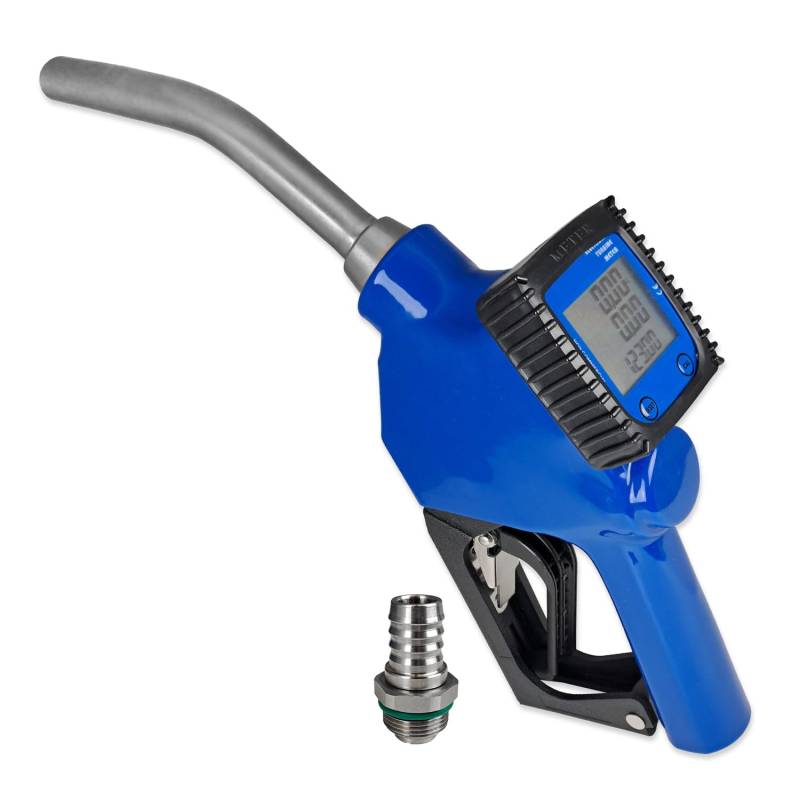 AMUR Diesel-Zapfpistole Digital Zählwerk F. Dieselpumpe, Adblue®, Heizölpumpe Ölpumpe, Aluminium (Digital-Zählwerk Adblue®-Zapfpistole mit Display) von AMUR