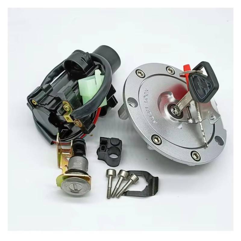 Amxaqjc Motorrad Zündschloss Für CBR600 Für CBR600F PC35 1999-2006 Für CBR600 F4 F4I 2001-2006 Für CBR600RR 2003-2006 Zündschlossschloss Tankdeckelsatz Schlossschlüssel Zündschlüssel Schalter von Amxaqjc