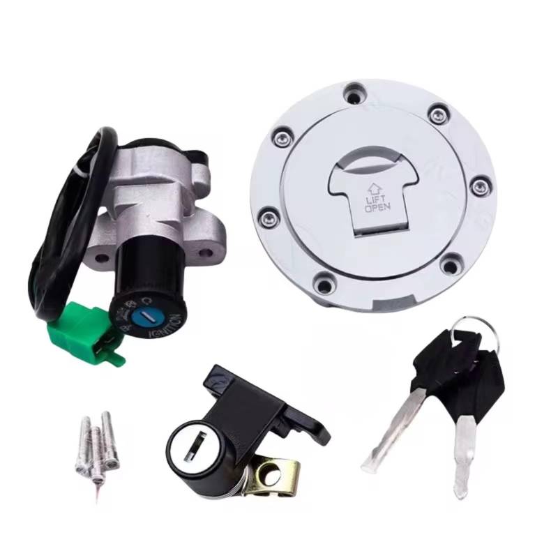 Amxaqjc Motorrad Zündschloss Für CFMOTO Für CF400NK 15-19 Für CF650 NK 650 MT 650MT Motorrad Kraftstoff Gas Kappe Zündung Schalter Für Sitz Lock Key Kit Zündschlüssel Schalter von Amxaqjc