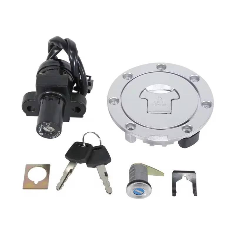 Amxaqjc Motorrad Zündschloss Für VFR400 NC30 Für RVF400 NC35 Für CBR250 Motorrad Tankdeckel & Zündschloss Sperrschlüssel Set Zündschlüssel Schalter von Amxaqjc