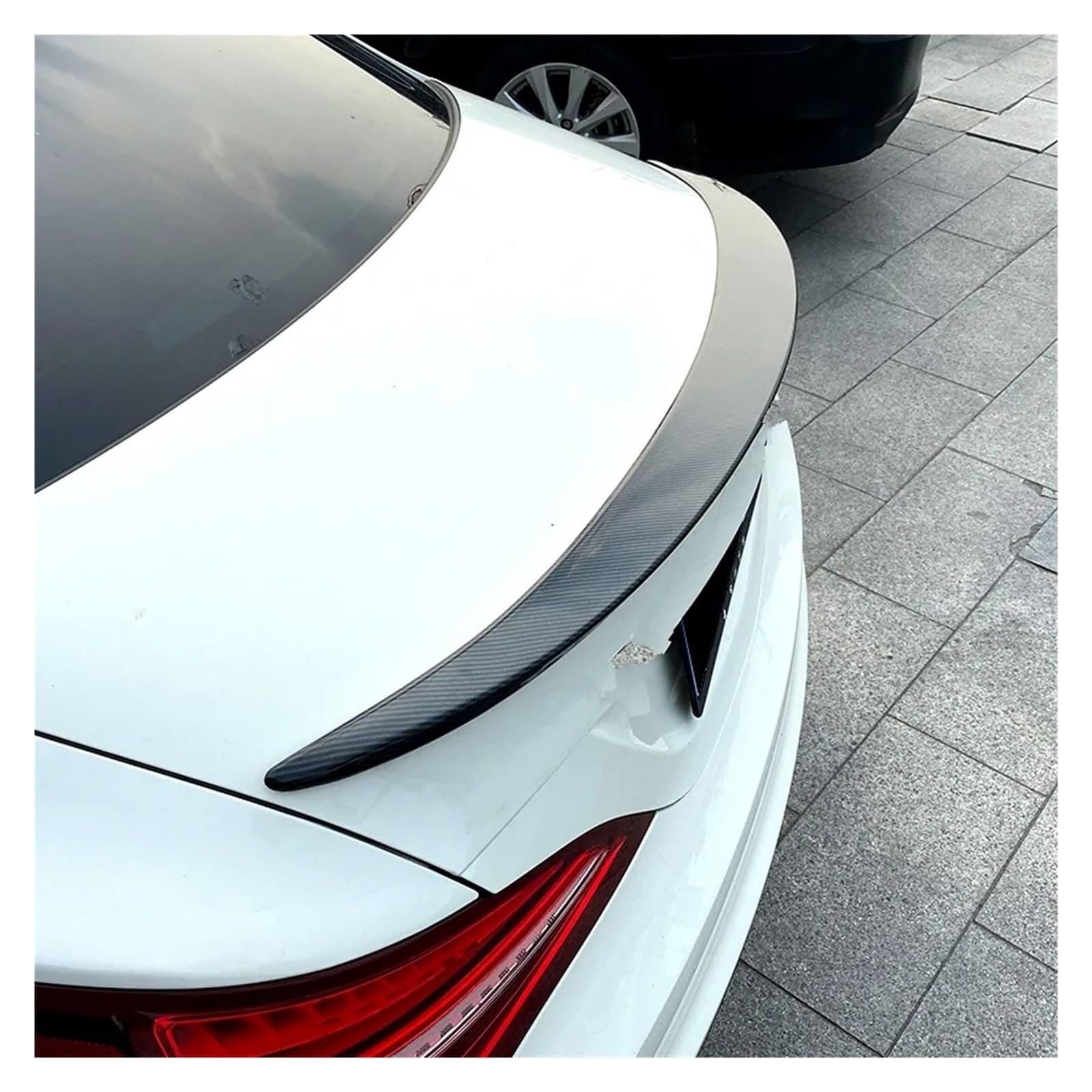 Auto Heckflügel Für Benz A-Klasse W177 2018 2019 2020 2021 2022 2023 A180 A200 A220 A35 Für AMG Auto Schwanz Flügel Feste Wind Spoiler Heckflügel Auto Kofferraum Spoile(Carbon Look) von Amxaqjc