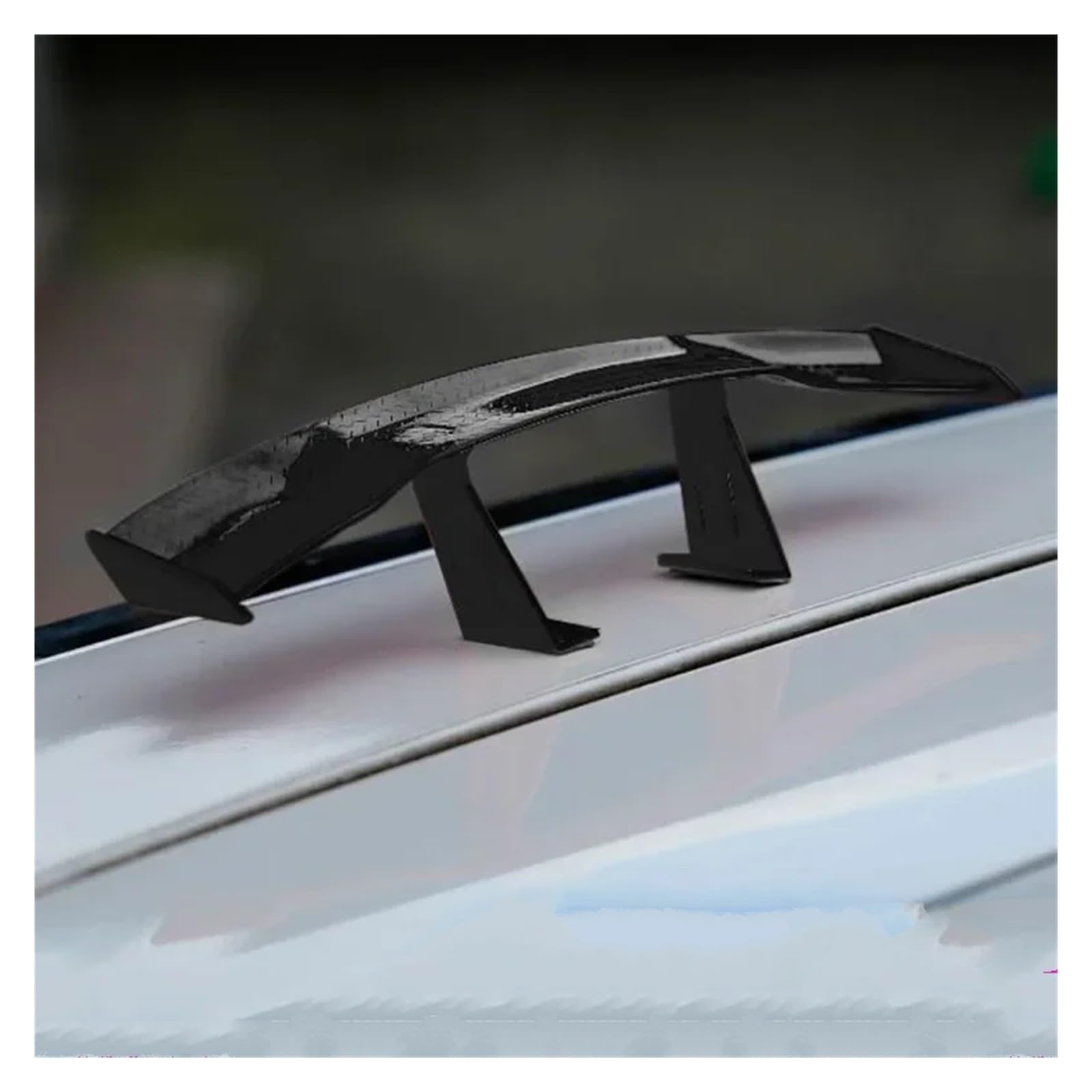 Auto Heckflügel Universal Kleiner Spoiler Für Mini Auto Spoiler Heckflügel Carbon Look Heckflügel Modell Auto Styling Dekoration Auto Zubehör Auto Kofferraum Spoile(17CM-Black) von Amxaqjc