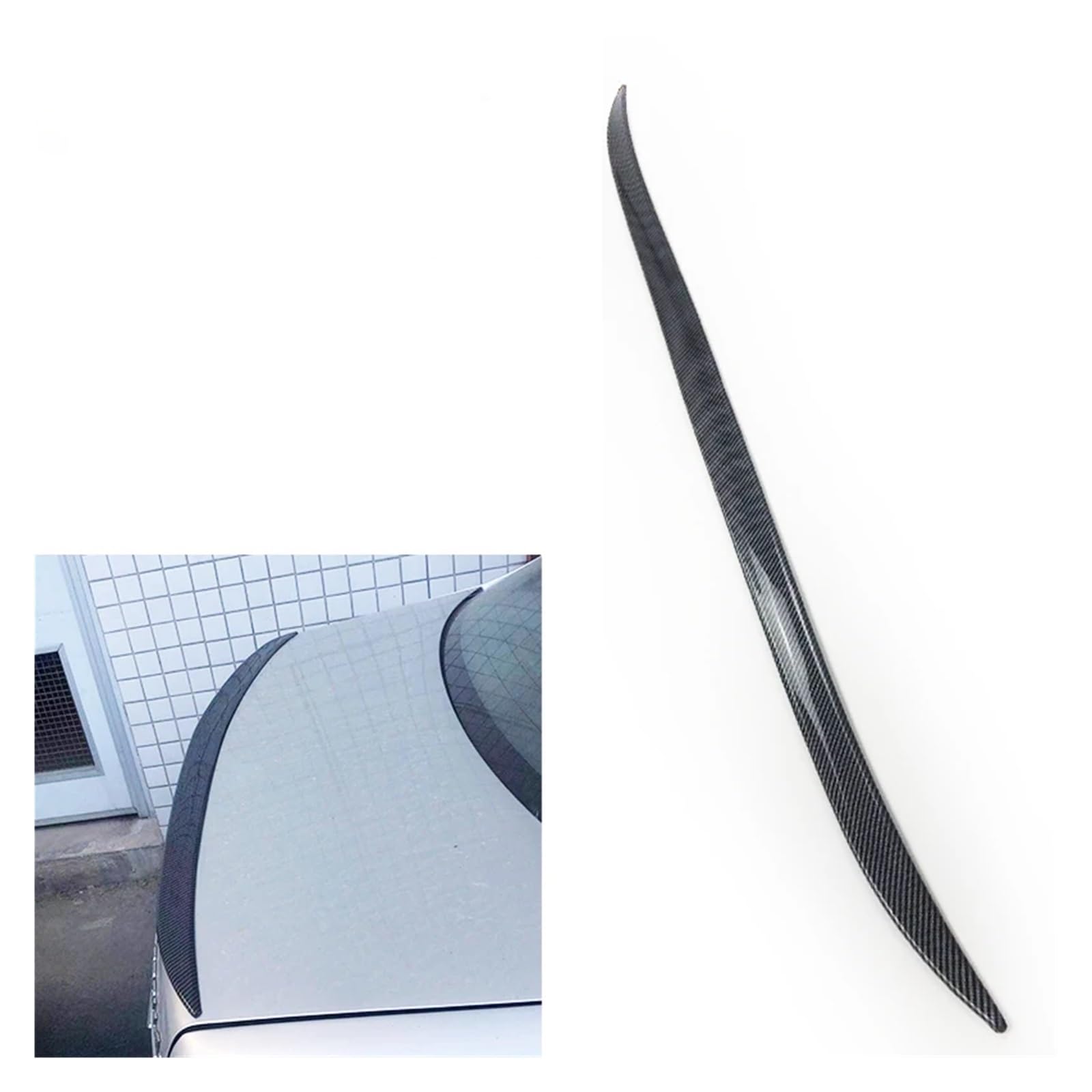 Auto Heckflügel Universale Dachspoiler Heckspoiler Kofferraumflügel DIY Refit Spoiler Poilerflügel Racing Kofferraumspoiler Autospoiler Auto Kofferraum Spoile(1.2m Carbon Fiber) von Amxaqjc