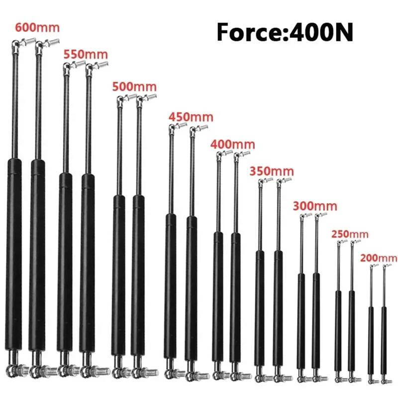 Auto Kofferraum Gasfedern 200–600 Mm, 400 N, Universelle Gasdruckfeder Für Kofferraum, Heckklappe, Stoßdämpfer, Gasdruckfeder Für Bus Kofferraum Gasfeder(200mm-400N) von Amxaqjc