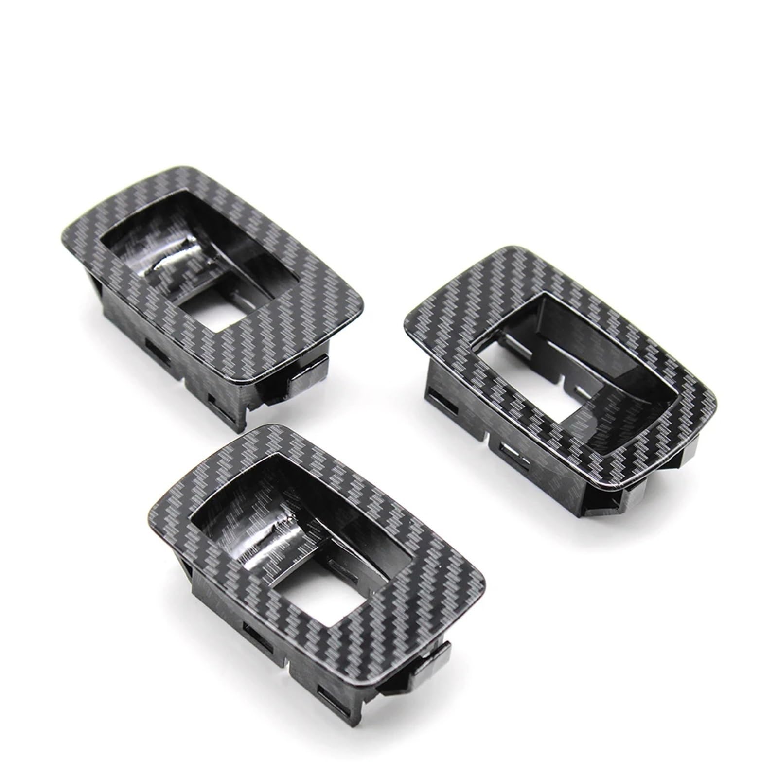 Auto Türgriff Blenden Innen Für 3 Serie E90 E91 316 318 320 325 328i Auto Innen Zubehör Carbon Faser Armlehne Panel Tür Griff Set Auto Innen Türgriff(3pcs small Panel Set) von Amxaqjc