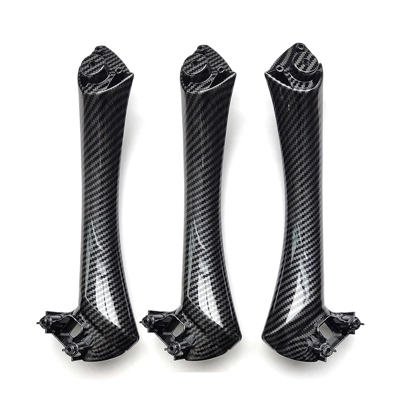 Auto Türgriff Blenden Innen Für 3 Serie E90 E91 316 318 320 325 328i Auto Innen Zubehör Carbon Faser Armlehne Panel Tür Griff Set Auto Innen Türgriff(RHD Inside 3pcs Set) von Amxaqjc