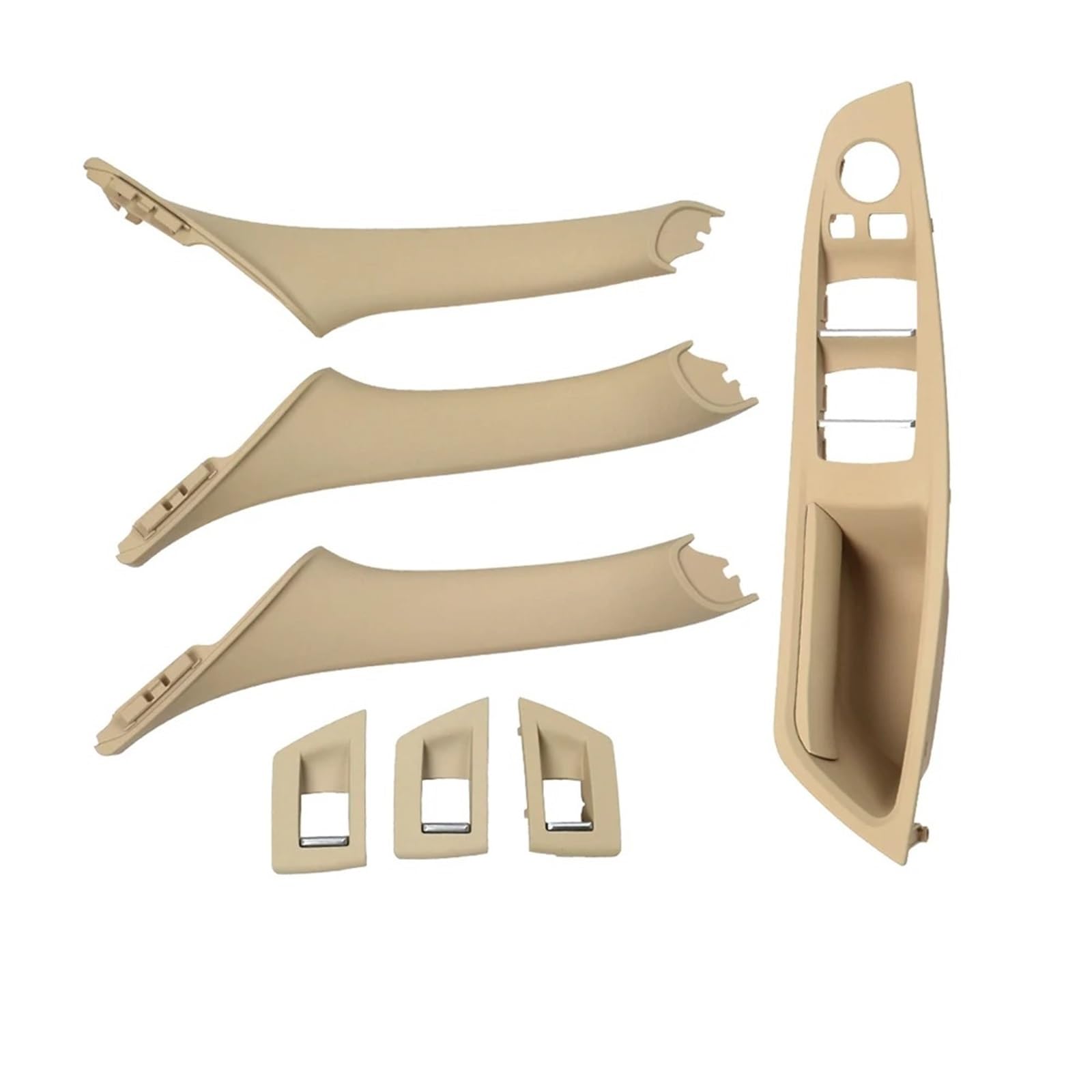 Auto Türgriff Blenden Innen Für 5 Series F10 F11 520i 523i 525i 528i 530i Fahrer Auto Innentürgriff Armlehne Panel Pull Trim Cover Set Auto Innen Türgriff(RHD Beige Set) von Amxaqjc