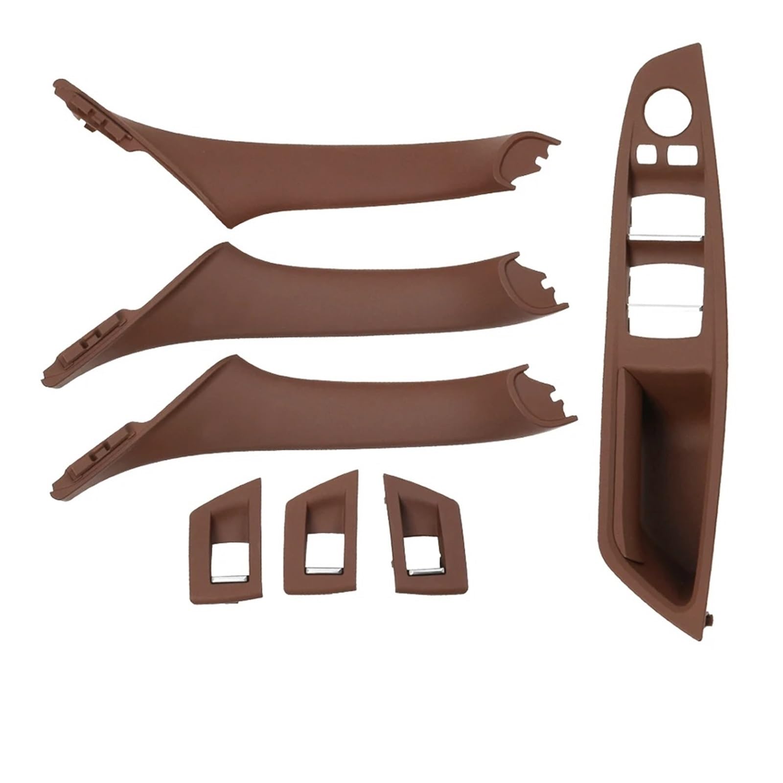 Auto Türgriff Blenden Innen Für 5 Series F10 F11 520i 523i 525i 528i 530i Fahrer Auto Innentürgriff Armlehne Panel Pull Trim Cover Set Auto Innen Türgriff(RHD Brown Set) von Amxaqjc