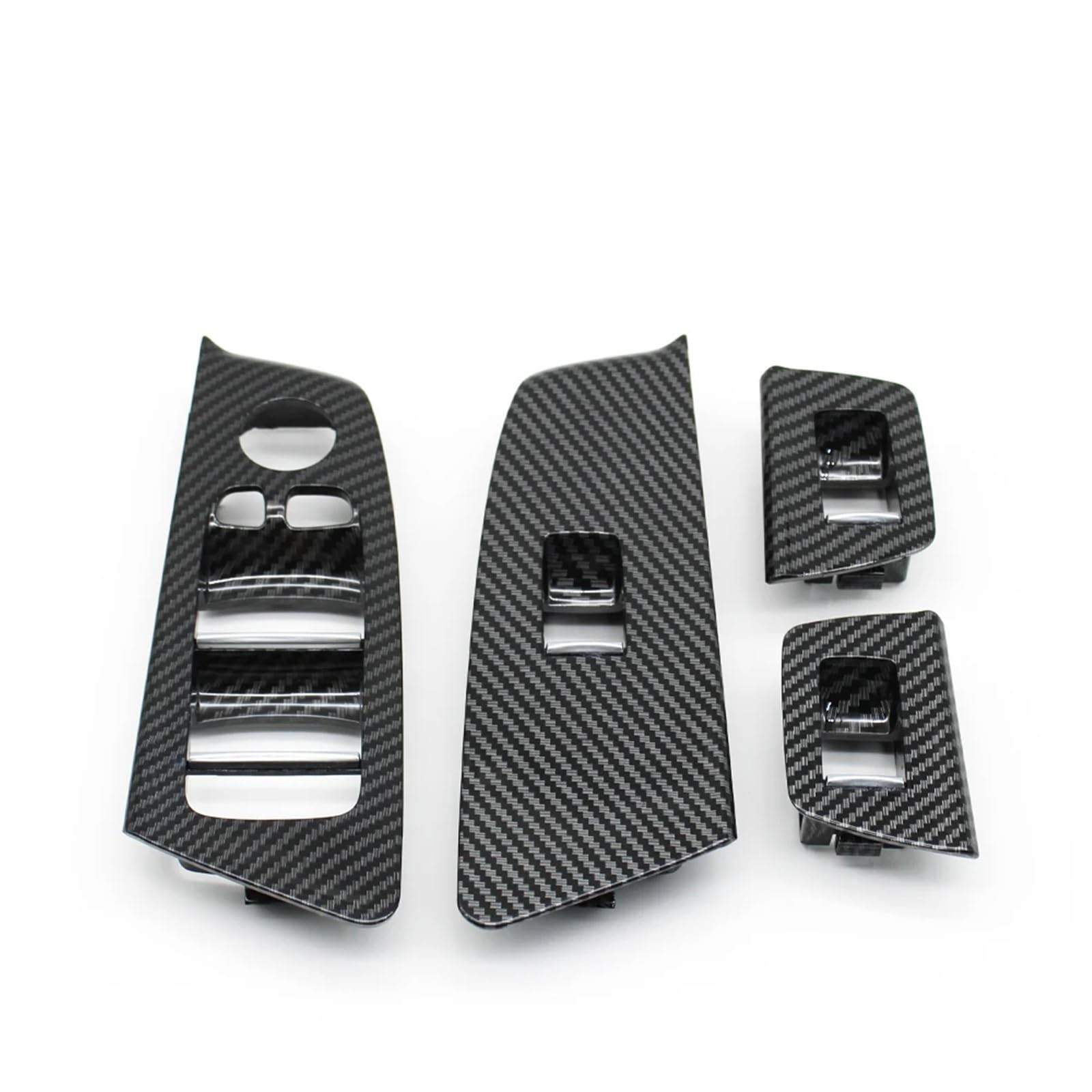 Auto Türgriff Blenden Innen Für 5 Series G30 G31 G38 F90 2017 2018 2019 2020 2021 Auto Innentür Carbon Fiber Innen Griff Fenster Schalter Abdeckung Trim Auto Innen Türgriff(LHD Cover Set) von Amxaqjc