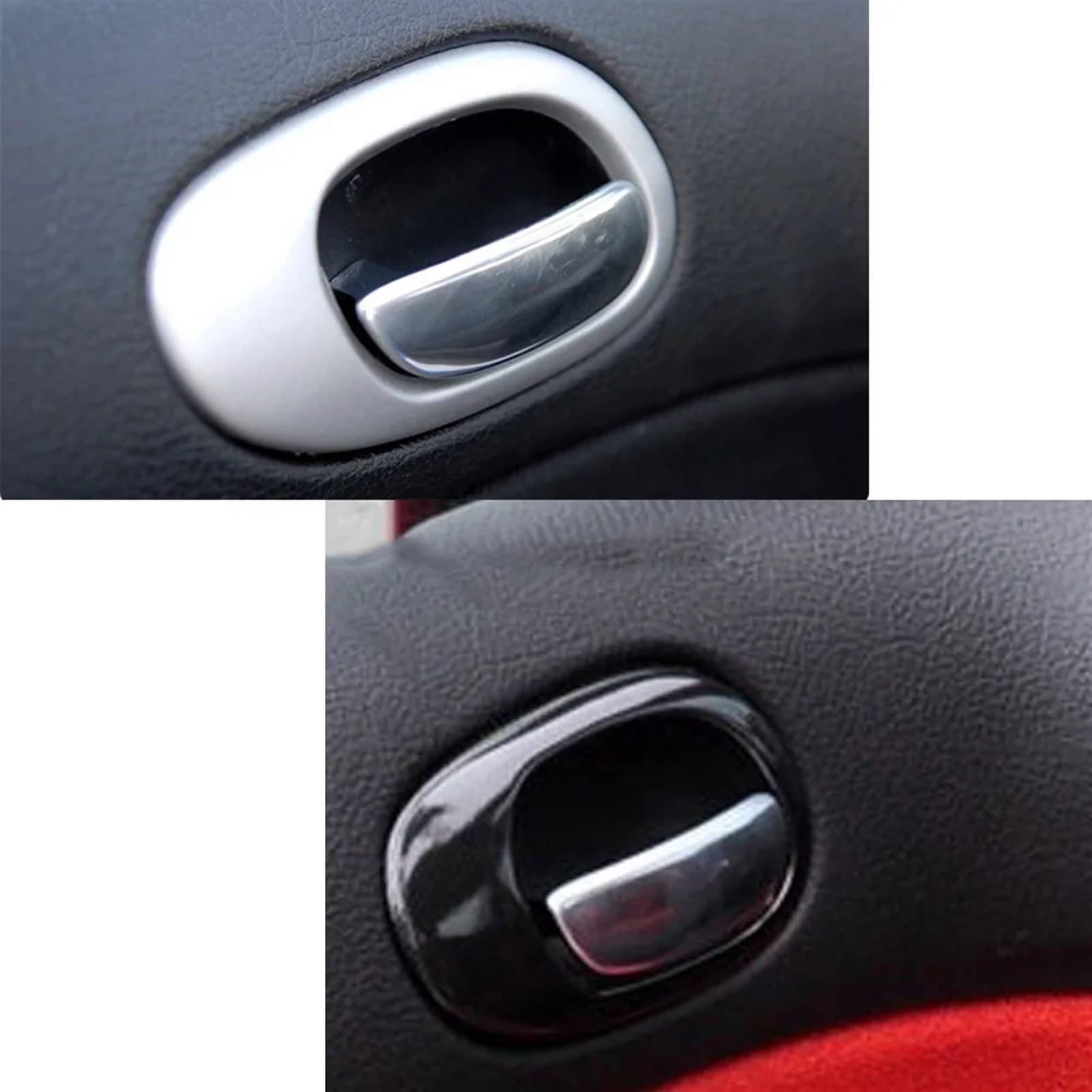 Auto Türgriff Blenden Innen Für Peugeot 206 207 Auto Innentürgriff Inner Door Close Handle Catcher Vorne Hinten Chrom Auto Innen Türgriff(Black Left) von Amxaqjc