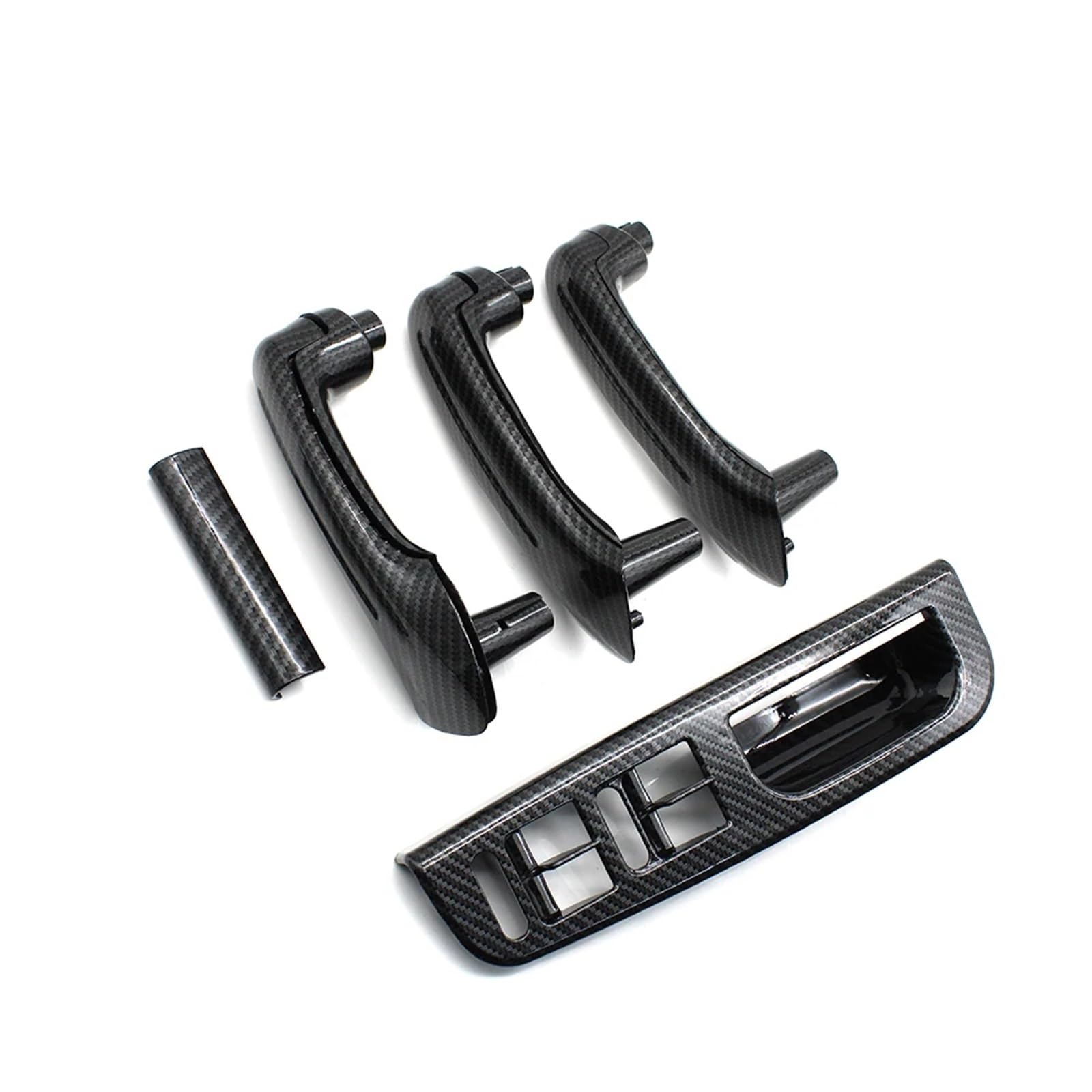 Auto Türgriff Blenden Innen Für VW Für Bora Für Golf 4 MK4 Für Jetta 1999-2004 Carbon Faser Auto Innen Links Rechts Tür Pull Haltegriff Auto Innen Türgriff(Carbon Fiber 8PCS) von Amxaqjc