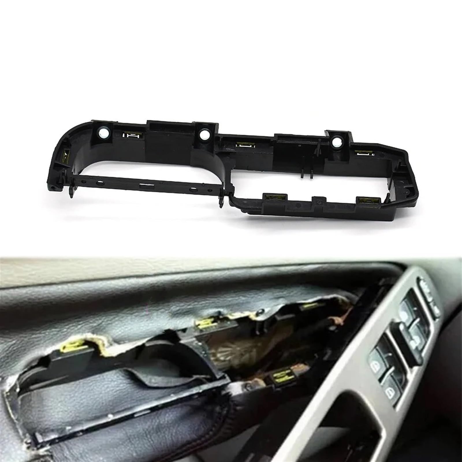 Auto Türgriff Blenden Innen Für VW Für Bora Für Golf 4 MK4 Für Jetta 1999-2004 LHD Auto Innen Tür Armlehne Panel Pull Griff Halte Abdeckung Auto Innen Türgriff(Base Support 1PC) von Amxaqjc