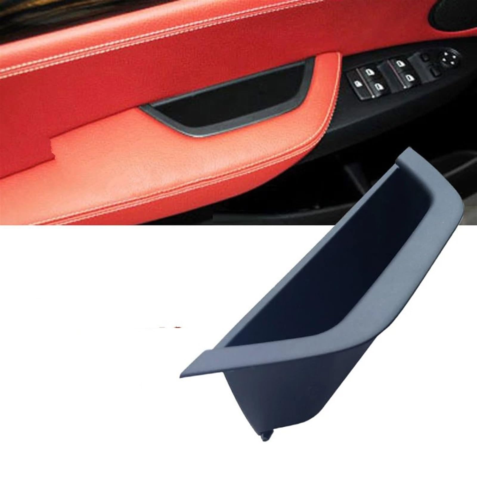 Auto Türgriff Blenden Innen Für X3 X4 F25 F26 2010-2016 LHD RHD Auto Innen Fahrer Tür Armlehne Panel Pull Griff Ersatz Auto Innen Türgriff(Left Driver Black) von Amxaqjc