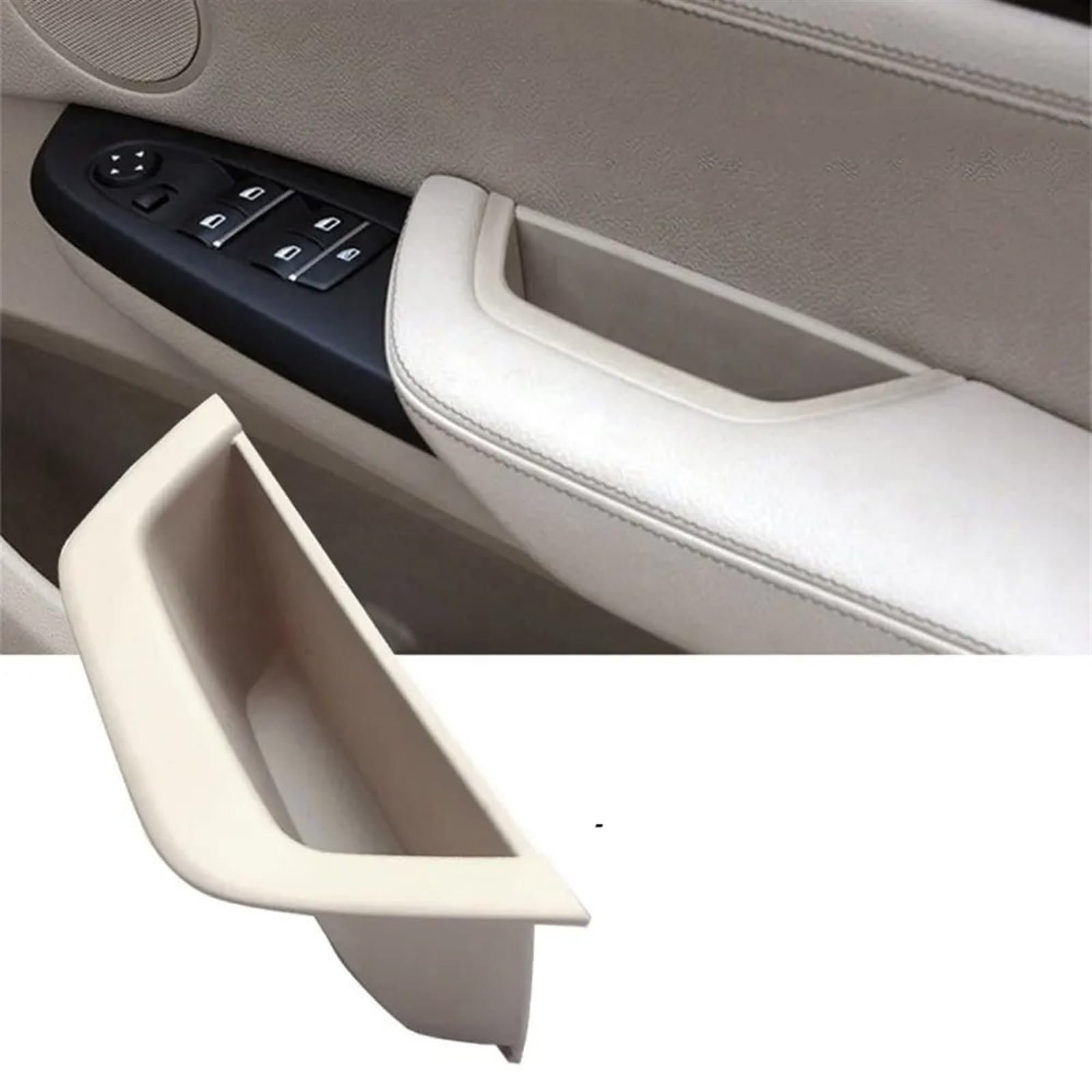 Auto Türgriff Blenden Innen Für X3 X4 F25 F26 2011-2016 Auto Links Rechts Innen Tür Griff Armlehne Panel Abdeckung Trim Lagerung Box Auto Innen Türgriff(RHD Oyster) von Amxaqjc