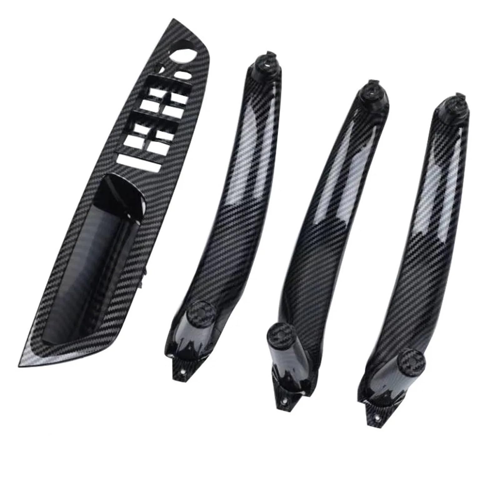 Auto Türgriff Blenden Innen Für X5 X6 E70 E71 2007-2013 LHD Auto Innentür Carbon Faser Pull Griff Armlehne Abdeckung Trim Auto Innen Türgriff(Inside Handle 4PCS) von Amxaqjc