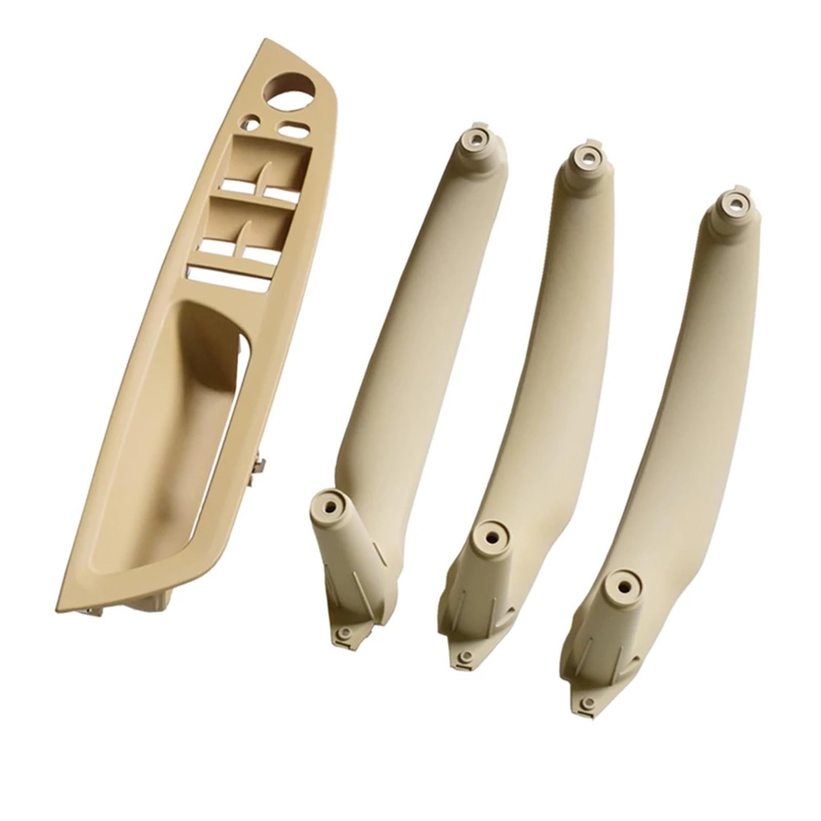 Auto Türgriff Blenden Innen for X5 X6 E70 E71 2007-2013 4PCS/Set Left Hand Driver Door Pull Handles Kit Auto Interior Parts Auto Innen Türgriff(LHD Beige 4Pcs) von Amxaqjc