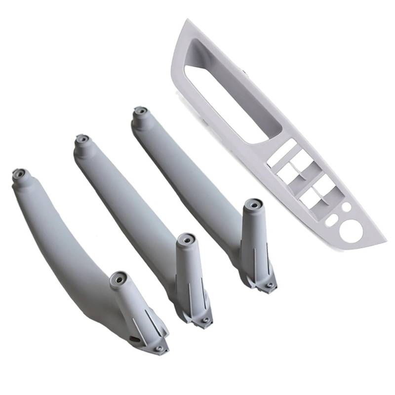 Auto Türgriff Blenden Innen for X5 X6 E70 E71 2007-2013 4PCS/Set Left Hand Driver Door Pull Handles Kit Auto Interior Parts Auto Innen Türgriff(LHD Gray 4Pcs) von Amxaqjc