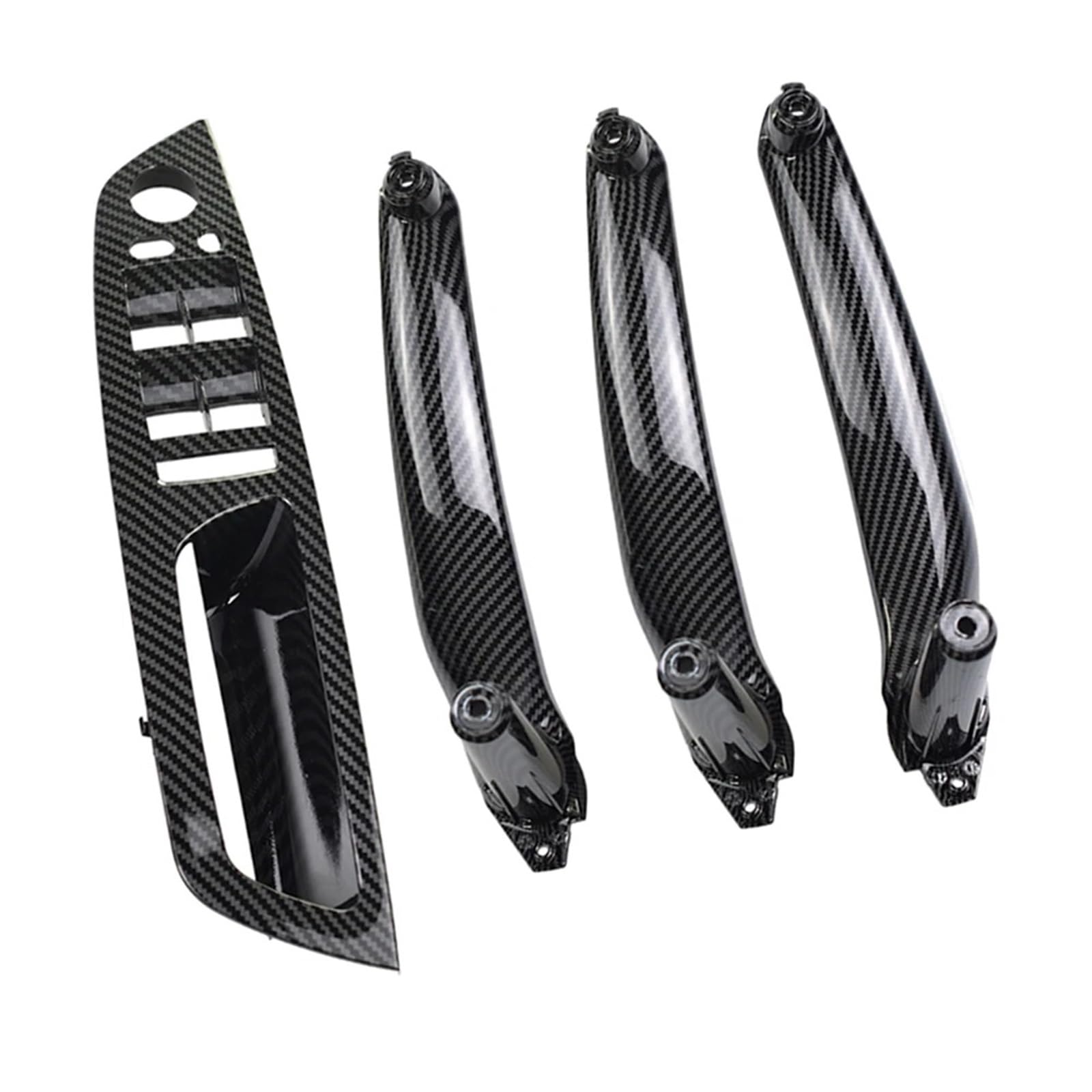 Auto Türgriff Blenden Innen for X5 X6 E70 E71 2007-2013 4PCS/Set Left Hand Driver Door Pull Handles Kit Auto Interior Parts Auto Innen Türgriff(RHD Carbon 4Pcs) von Amxaqjc