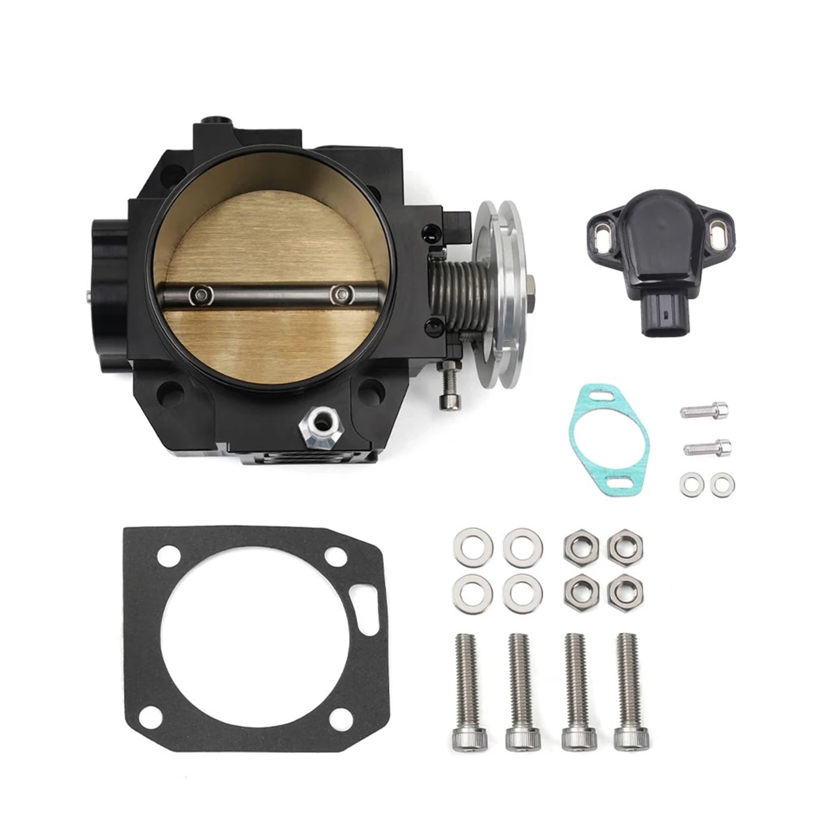 Drosselklappe Für RSX DC5 Für Civic SI EP3 K20 K20A 70MM CNC-Einlassdrosselklappengehäuse RS-THB003-70mm Drosselklappengehäuse + TPS Drosselklappenpositionssensor Komplette Drosselklappe von Amxaqjc