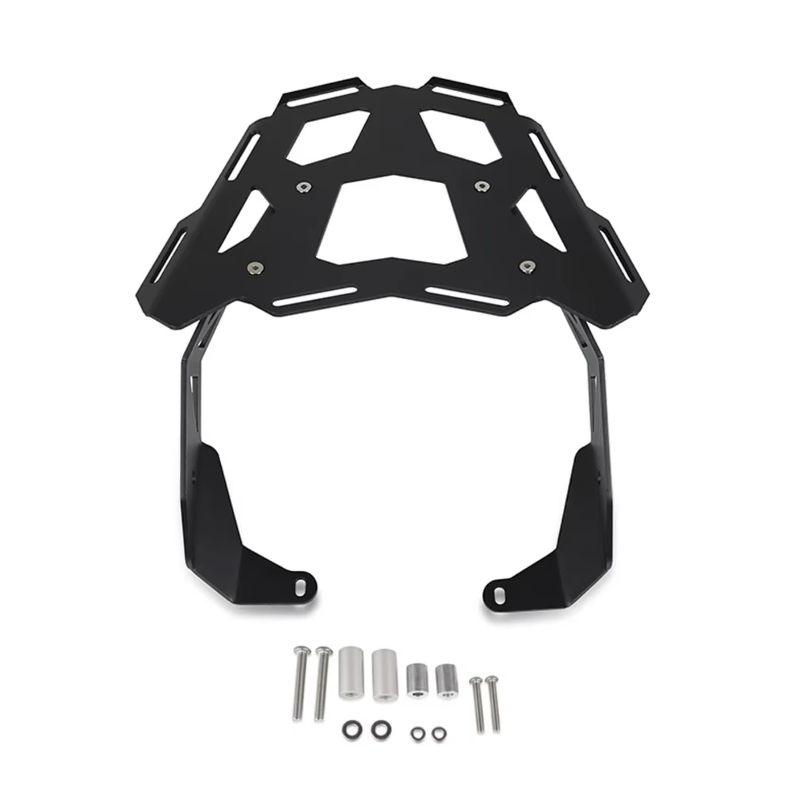 Gepäckträger Motorrad Hinten Für Afrika Für Twin Für CRF1100L 2019 2020 2021 Motorrad Gepäck Rack Halter Halterung Verlängerung Aluminium Hinterradgepäckträger(Schwarz) von Amxaqjc