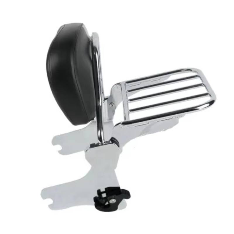 Gepäckträger Motorrad Hinten Für Touring Für Road Für King Für FLHT Für Electra Für Glide Für Street Für Glide 1997-2008 06 Motorrad-Rückenlehne Sissy Bar Gepäckträger Hinterradgepäckträger(Chrome) von Amxaqjc