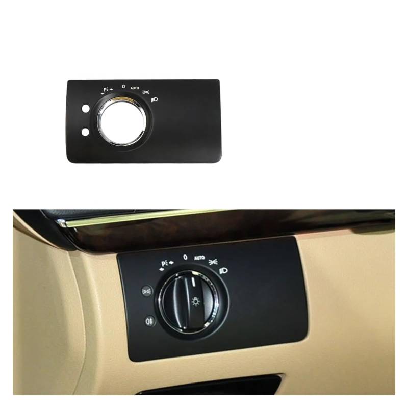 Interieur Zubehör Für Benz ML GL W164 2005-2011 LHD Innen Auto Armaturenbrett Scheinwerfer Kopf Lampe Schalter Reparatur Abdeckung Panel Trim 1645450304 Autozubehör(Model A Black) von Amxaqjc