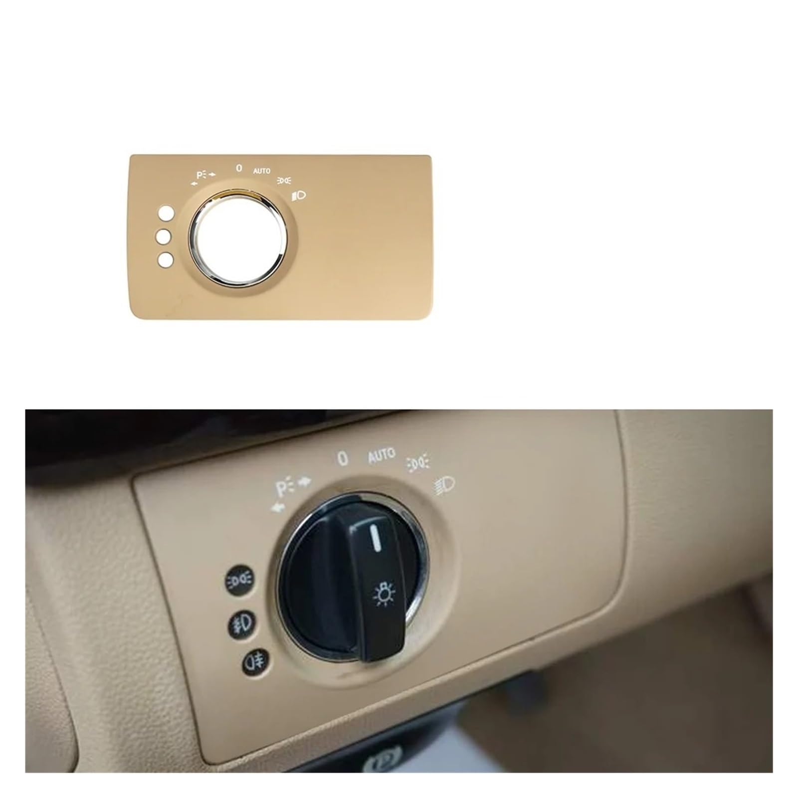 Interieur Zubehör Für Benz ML GL W164 2005-2011 LHD Innen Auto Armaturenbrett Scheinwerfer Kopf Lampe Schalter Reparatur Abdeckung Panel Trim 1645450304 Autozubehör(Model B Beige) von Amxaqjc