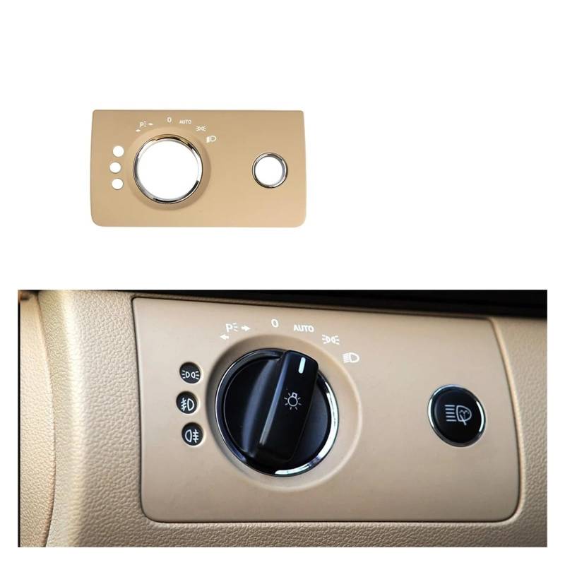 Interieur Zubehör Für Benz ML GL W164 2005-2011 LHD Innen Auto Armaturenbrett Scheinwerfer Kopf Lampe Schalter Reparatur Abdeckung Panel Trim 1645450304 Autozubehör(Model C Beige) von Amxaqjc