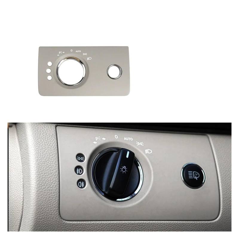 Interieur Zubehör Für Benz ML GL W164 2005-2011 LHD Innen Auto Armaturenbrett Scheinwerfer Kopf Lampe Schalter Reparatur Abdeckung Panel Trim 1645450304 Autozubehör(Model C Gray) von Amxaqjc