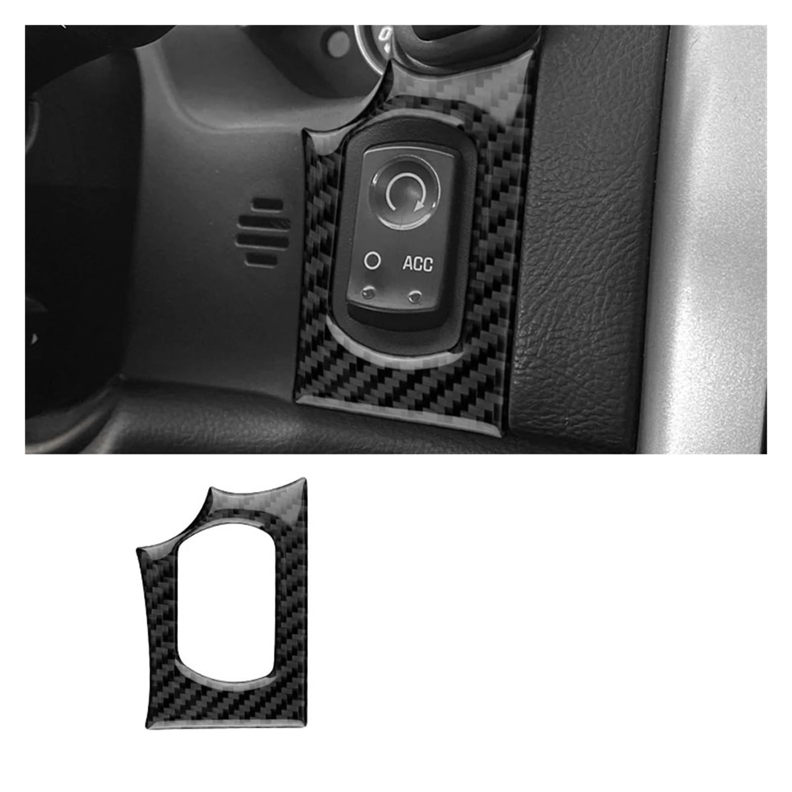 Interieur Zubehör Für Chevrolet Für Corvette C6 2005 2006 2007 2008 2009 2010 2011 2012 2013 Weiche Carbon Faser Auto Zündung Knopf Schalter Aufkleber Autozubehör(Black Carbon) von Amxaqjc