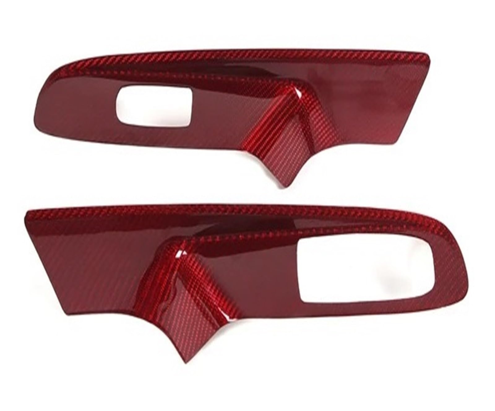 Interieur Zubehör Für Chevrolet Für Corvette C8 2020 2021 2022 2023 Auto Fenster Glas Lift Schalter Panel Rahmen Abdeckung Trim Aufkleber 2PCS Autozubehör(A Carbon Fiber Red) von Amxaqjc