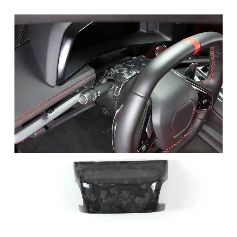 Interieur Zubehör Für Chevrolet Für Corvette C8 Z06 2020 2021 2022 2023 2024 Auto Lenkradsäule Wischerbasis Obere Abdeckungsverkleidung Autozubehör(Style A Forged pattern) von Amxaqjc