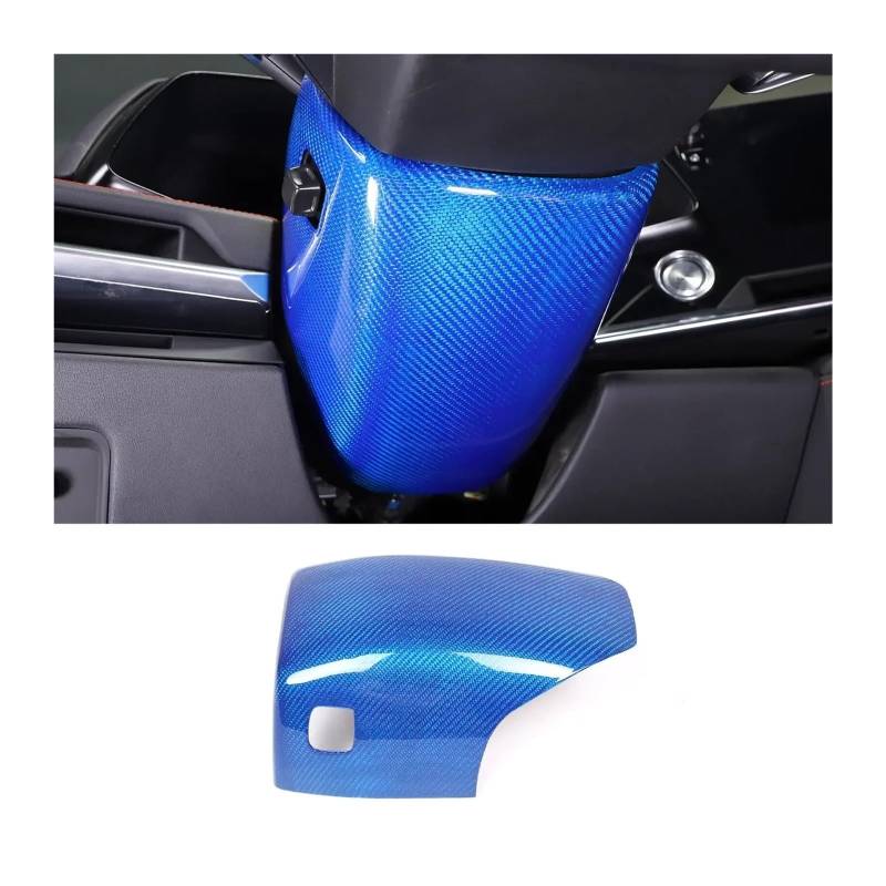 Interieur Zubehör Für Chevrolet Für Corvette C8 Z06 2020 2021 2022 2023 2024 Auto Lenkradsäule Wischerbasis Obere Abdeckungsverkleidung Autozubehör(Style B blue) von Amxaqjc