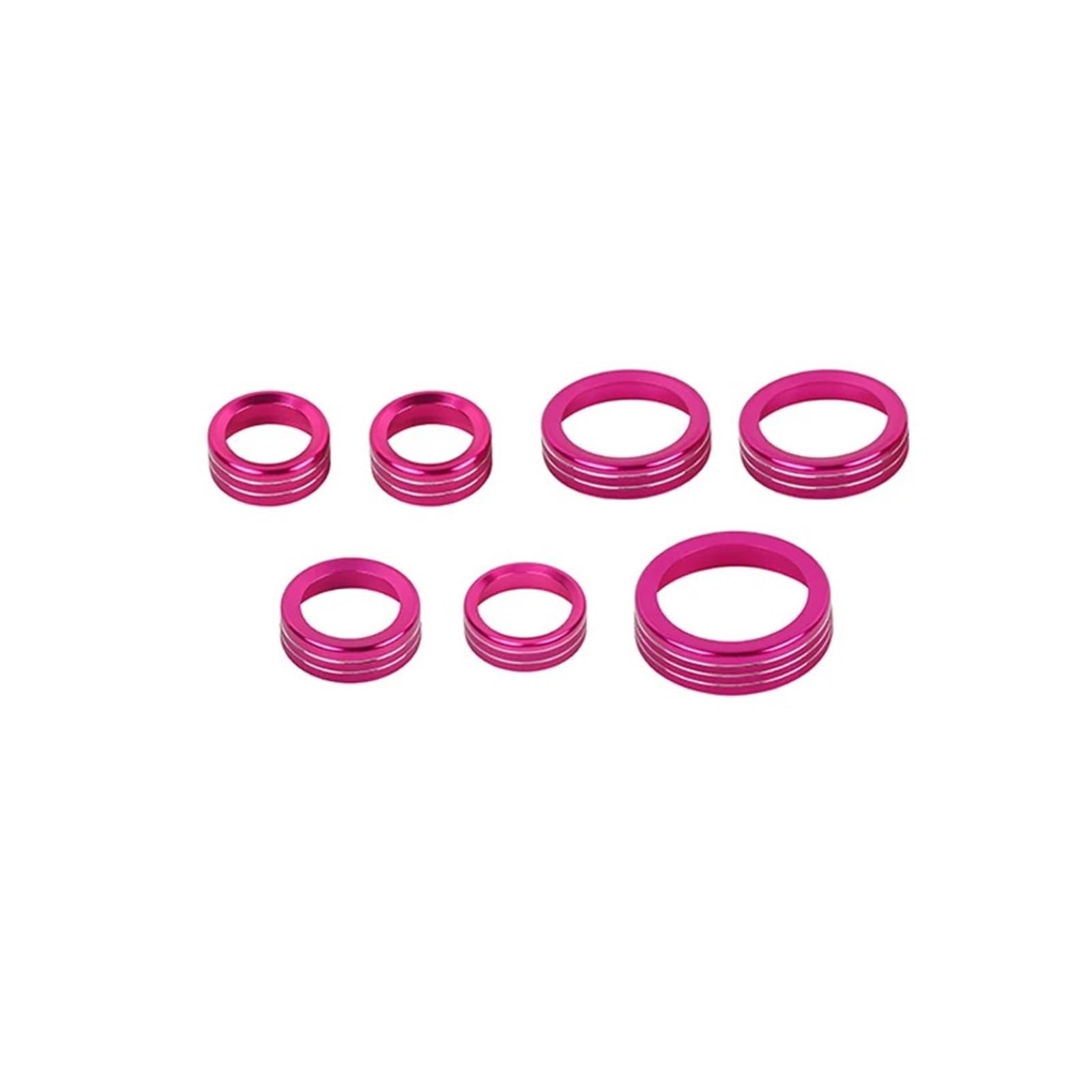 Interieur Zubehör Für Ford Für Bronco Sport 2021 2022 2023 2024 Auto Klimaanlage Audio 4WD Scheinwerfer Getriebe Schalter Knopf Dekoration Ring Autozubehör(Pink) von Amxaqjc