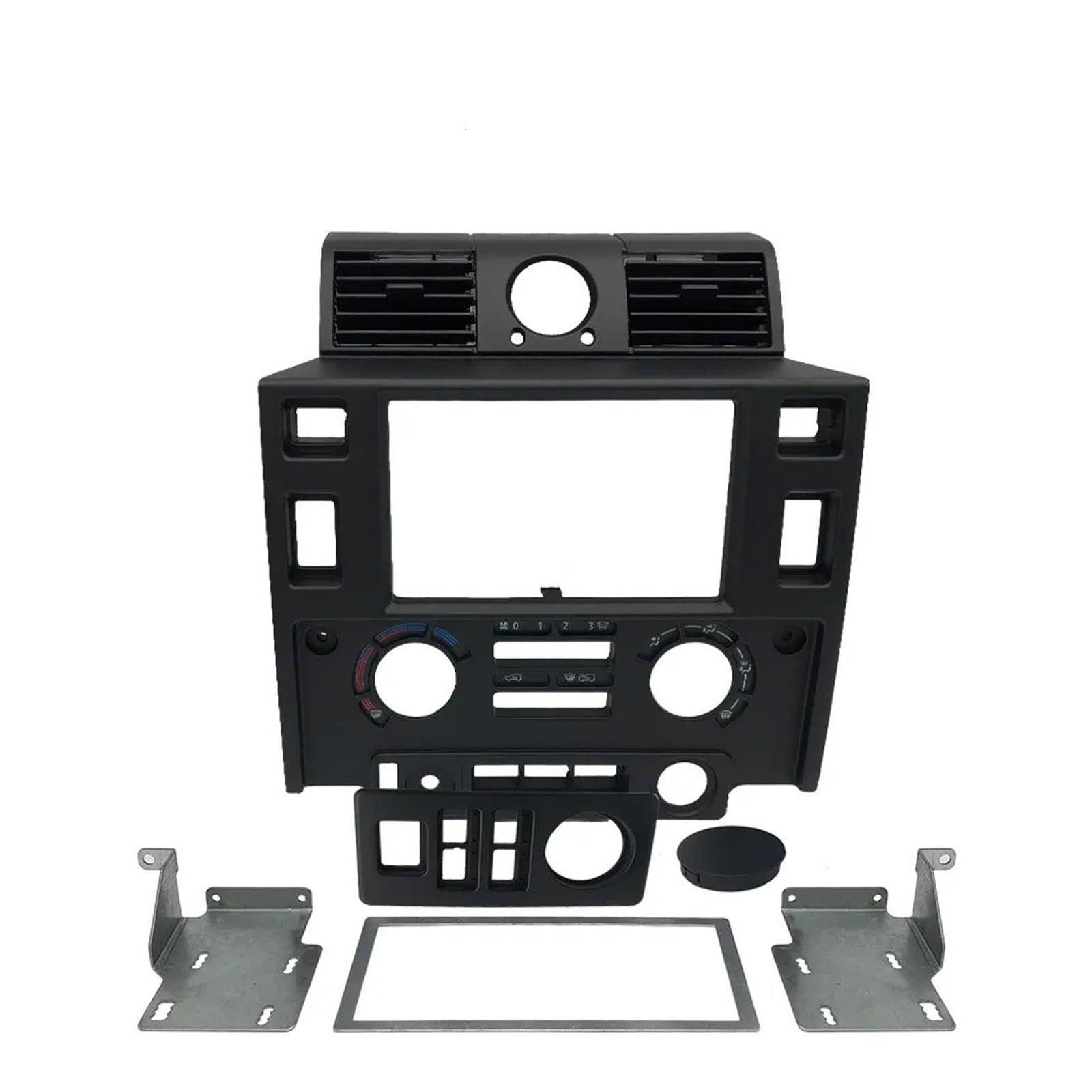 Interieur Zubehör Für Land Für Rover Für Defender 2007-2016 Auto Styling Tuning Innen Teile Doppel Din Fascia Kit Autozubehör(Matt black) von Amxaqjc