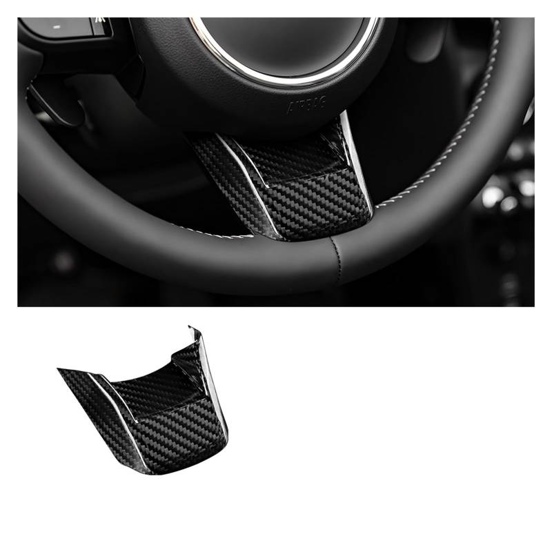 Interieur Zubehör Für Mini Für Cooper F55 F56 F60 2022 2023 Auto Lenkrad Knopfabdeckung Aufkleber Panel Carbon Fiber Interieur Autozubehör(High Configuration) von Amxaqjc