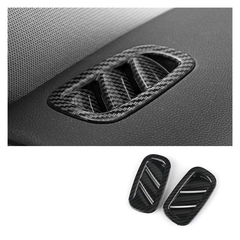 Interieur Zubehör Für Mini Für Countryman F60 ABS Auto Styling Armaturenbrett Luftauslass Eine Spalte Entlüftungsabdeckung Dekoration Innenrahmen Autozubehör(Black carbon texture) von Amxaqjc