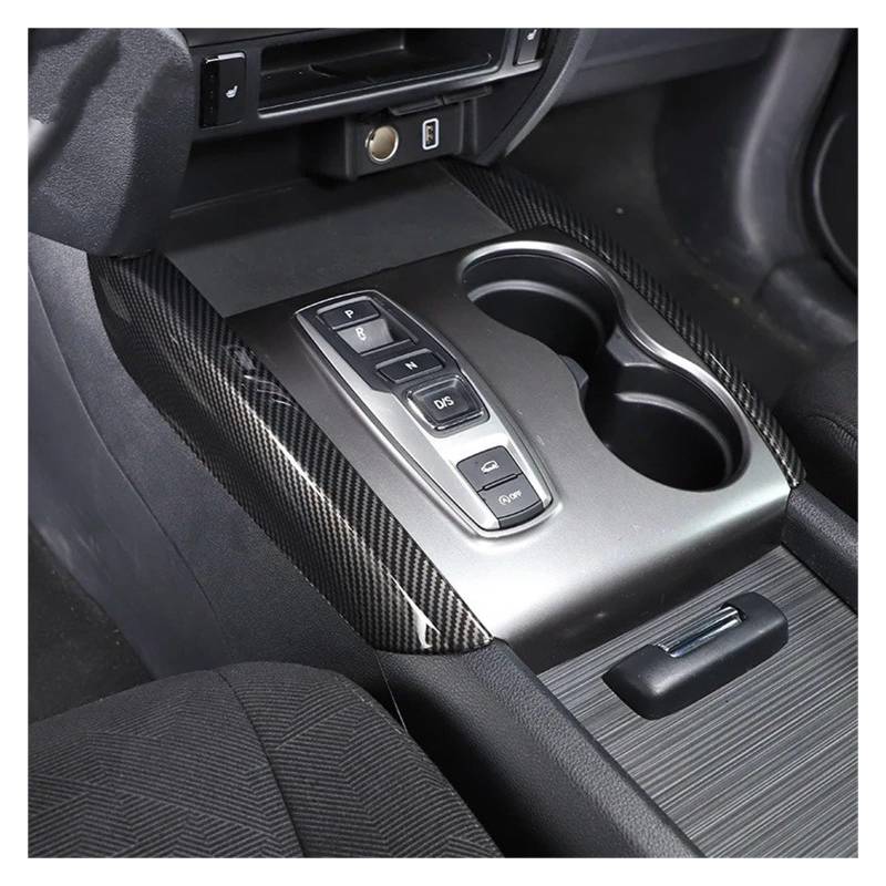 Interieur Zubehör Für Pilot 2015-2020 2021 2022 ABS Auto Center Control Schalthebel Panel Seite Trim Streifen Aufkleber Innen Zubehör 2PCS Autozubehör(Carbon fiber) von Amxaqjc