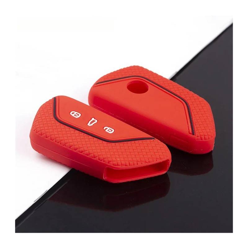 Interieur Zubehör Für Skoda Für Octavia Für Pro A8 2021 2022 2023 2024 Auto Remote Key Case Smart Chain Fob Cover Zubehör Autozubehör(Red) von Amxaqjc