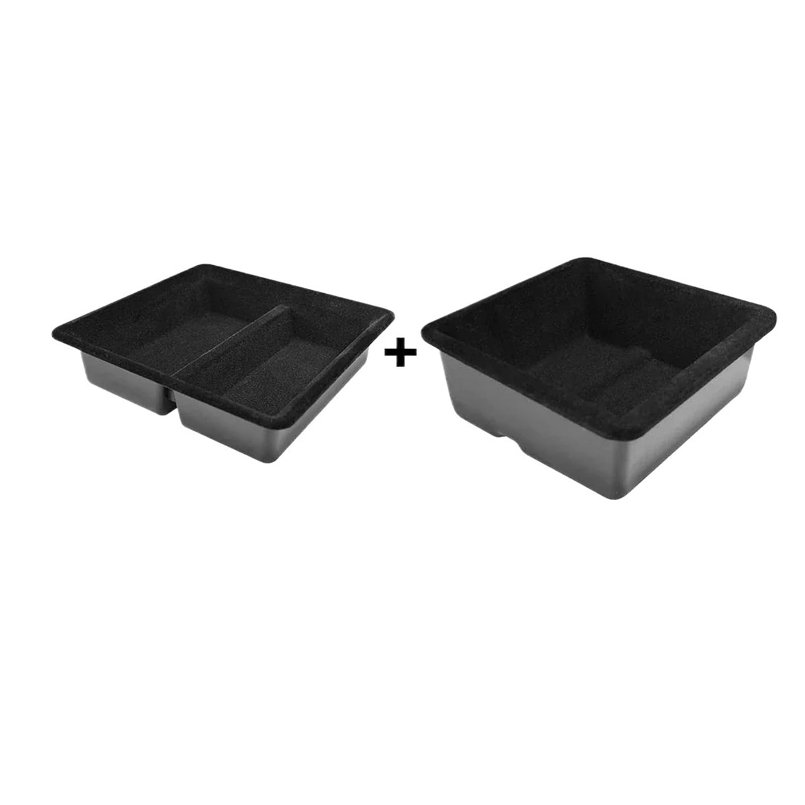 Interieur Zubehör Für Tesla 3/Y 2021 2022 2023 Center Console Armlehne Storage Box Zentrale Beflockung Organizer Fach 1/2/3 Pcs Autozubehör(2pcs) von Amxaqjc